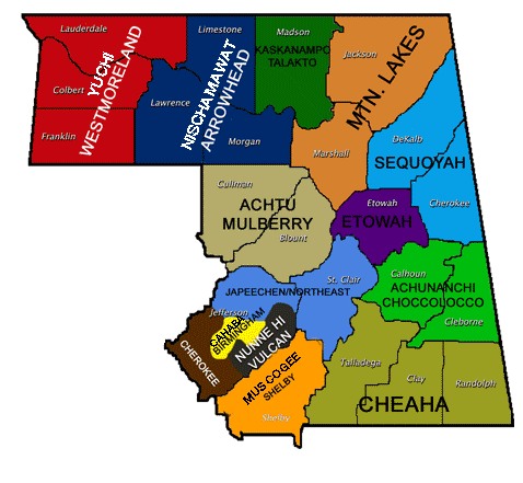 Coosa Lodge Chapter Map